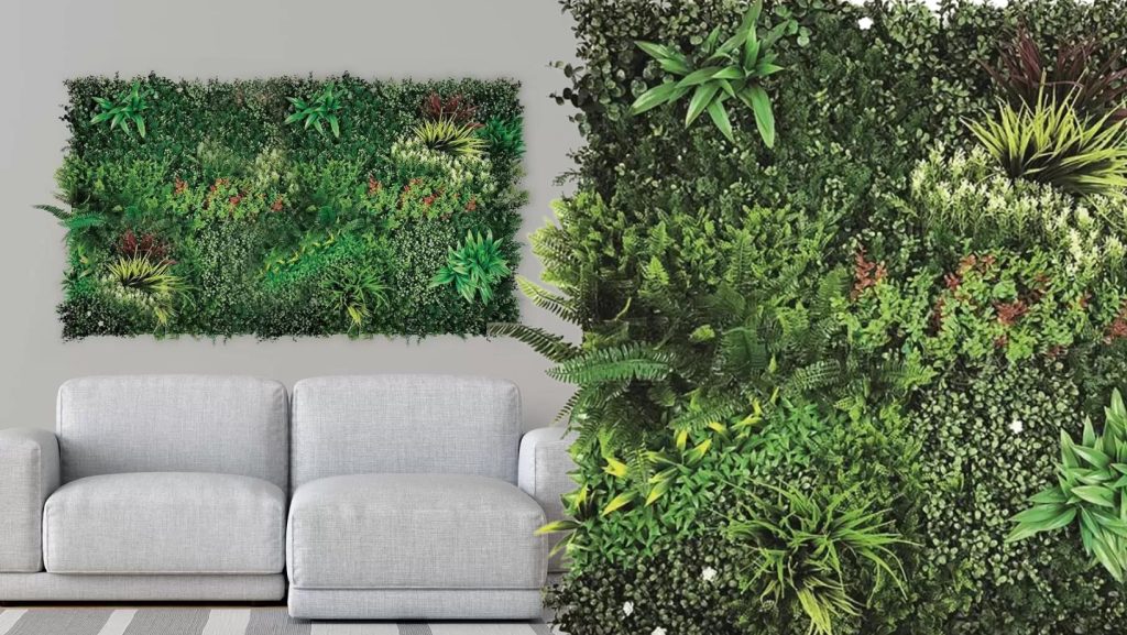 Creati un spatiu verde spectaculos cu un perete din plante artificiale GRAZING