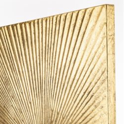 Decoratiune de perete metalica auriu antichizat 80x80x3 cm2