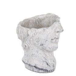 Ghiveci ceramica figura gri antichizat 24.5x22x20 cm2