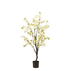 Copac artificial cu flori Cherry crem – 135 cm