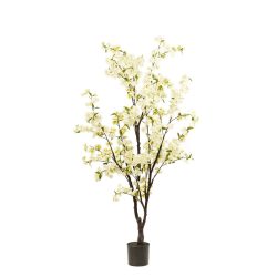 Copac artificial cu flori Cherry crem – 175 cm