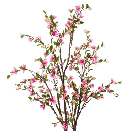 copac artificial cu flori magnolia roz crem 170 cm 3218