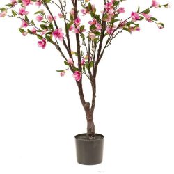 copac artificial cu flori magnolia roz crem 170 cm 3219