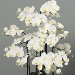 orhidee artificiala alba pentru ghiveci 110 cm 1630