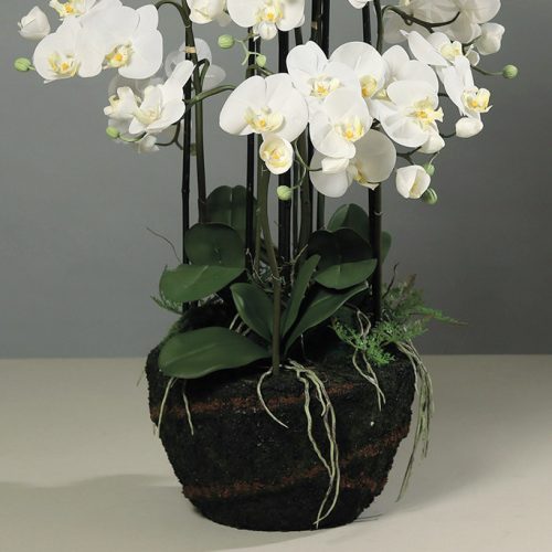 orhidee artificiala alba pentru ghiveci 110 cm 1631