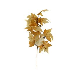 Creanga artificiala ornament frunze dovleac 38 cm