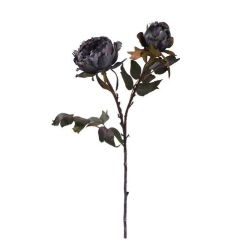Floare artificiala Bujor negru 50 cm