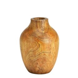 Vaza din lemn mango maro natur 10x15 cm
