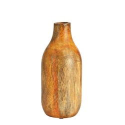 Vaza din lemn mango maro natur 11x25 cm