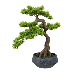bonsai artificial cedar han kengai in ghiveci 52 cm 4451