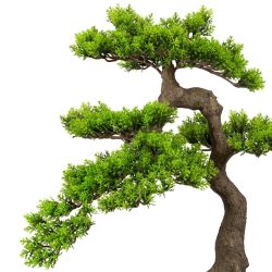 bonsai artificial cedar han kengai in ghiveci 52 cm 4453