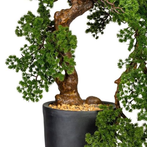 bonsai artificial cedar han kengai in ghiveci 90 cm 4472