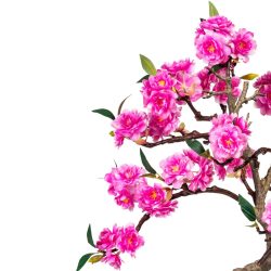 bonsai artificial cu flori in ghiveci ceramic 50 cm 4448