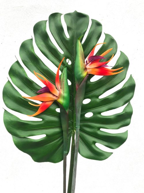 frunza artificiala de filodendron verde 112 cm 21