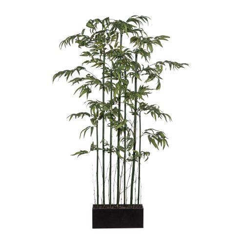 gard artificial din bambus x7 in jardiniera 150 cm 4080