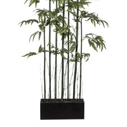 gard artificial din bambus x7 in jardiniera 150 cm 4083