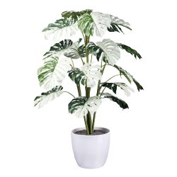 planta artificiala monstera variegata halfmoon 115 cm 4266