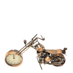 Decoratiune metalica motocicleta cu ceas 12.5x22x8.5 cm2
