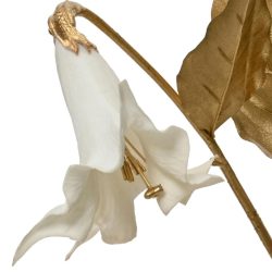 Floare artificiala Angels Trumpet alb auriu 13x34x126 cm2