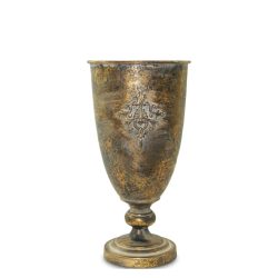 Vaza metalica auriu antichizat 33x17 cm