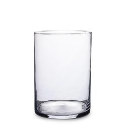 Vaza sticla transparenta cilindru 25x18 cm