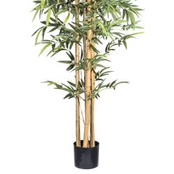 bambus artificial decorativ x6 cu trunchi natural 210 cm 4766