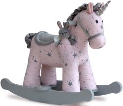 little bird told me celeste fae rocking unicorn toy ride on unicorn pentru copii de peste 1 an jucarie moale unicorn cu balansoare din lemn tesatur 408101