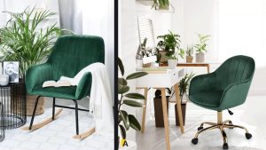 Fotoliu verde smarald catifea Eleganta in Designul Interior