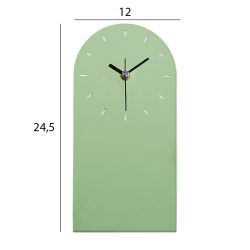 Ceas de masa metalic verde deschis 12x24.5 cm2