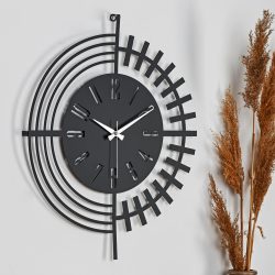 Ceas de perete metalic negru modern 41 cm3