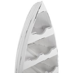 Suport de sticle vertical din lemn design barca nuanta alb antic 36x26x92.5 cm6