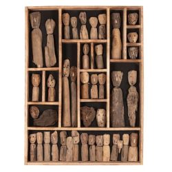 Tablou decorativ Myst cu figurine lemn 60x5x80 cm3