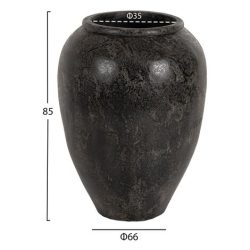 Vaza decorativa teracota negru maro Sparta 66x85 cm2