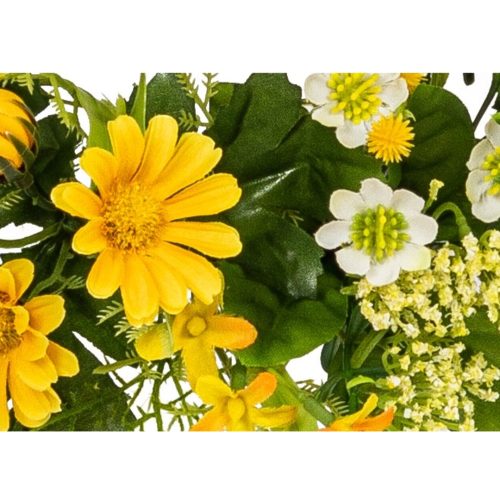 Coronita artificiala flori galbene 22 cm2