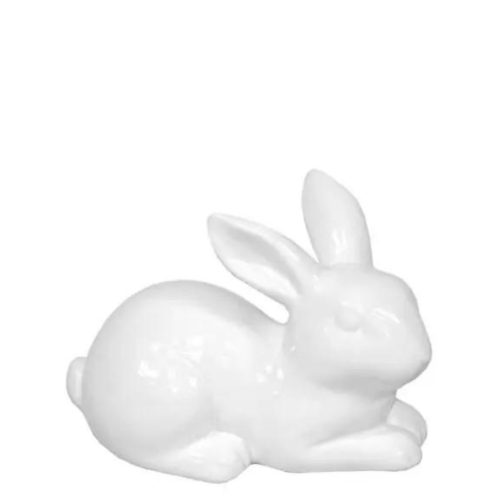Figurina de portelan iepuras alb 14.5x8x10 cm