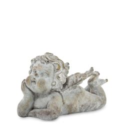 Figurina ingeras gri antichizat 16.5x29x14.5 cm