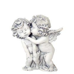 Figurina ingerasi gri antichizat 21.5x20x10 cm