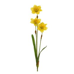 Floare artificiala Narcisa 2 fire galben 58 cm