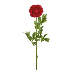 Floare artificiala Ranunculus rosu 56 cm