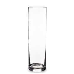 Vaza sticla transparenta cilindru 35x10x10 cm