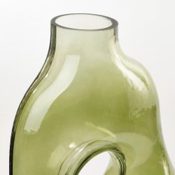 Vaza sticla verde Jay 18.5x10.5x25 cm 1