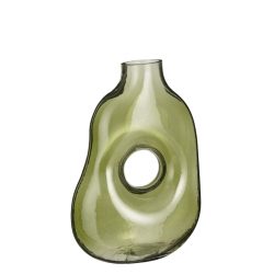 Vaza sticla verde Jay 18.5x10.5x25 cm