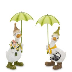 Figurina gasca cu umbrela 21 cm