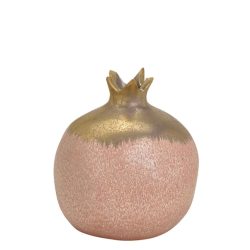 Vaza ceramica rodie roz-auriu 11x12x11 cm