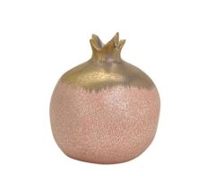 Vaza ceramica rodie roz-auriu 11x12x11 cm