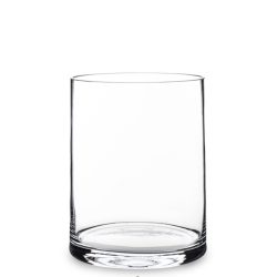 Vaza sticla transparenta cilindru 19x14.5x14.5 cm