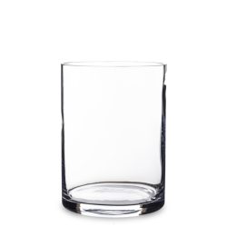 Vaza sticla transparenta cilindru 19x14x14 cm