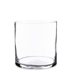 Vaza sticla transparenta cilindru 20x20x20 cm