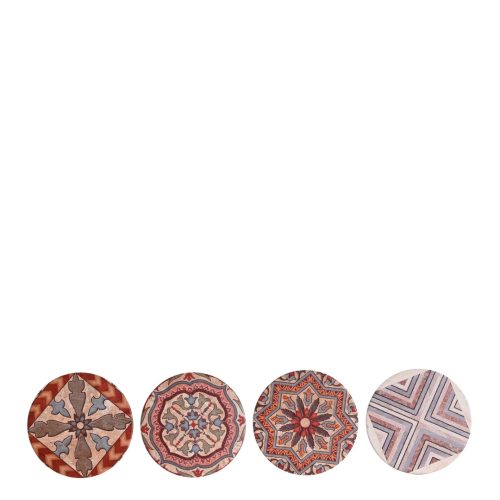 Set 4 suporturi pahare coastere ceramica pluta 10.8 cm