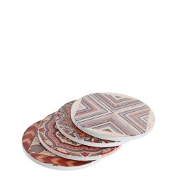 Set 4 suporturi pahare coastere ceramica pluta 10.8 cm